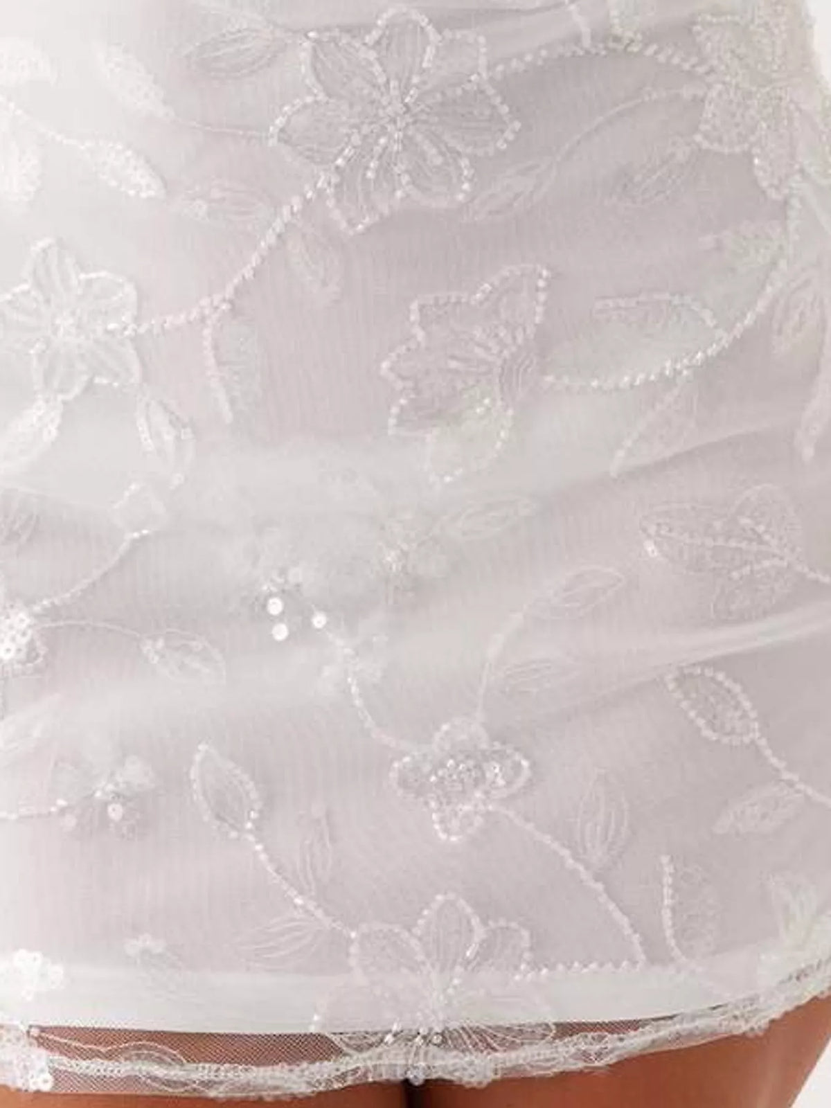 strapless mini dress, construction and design details