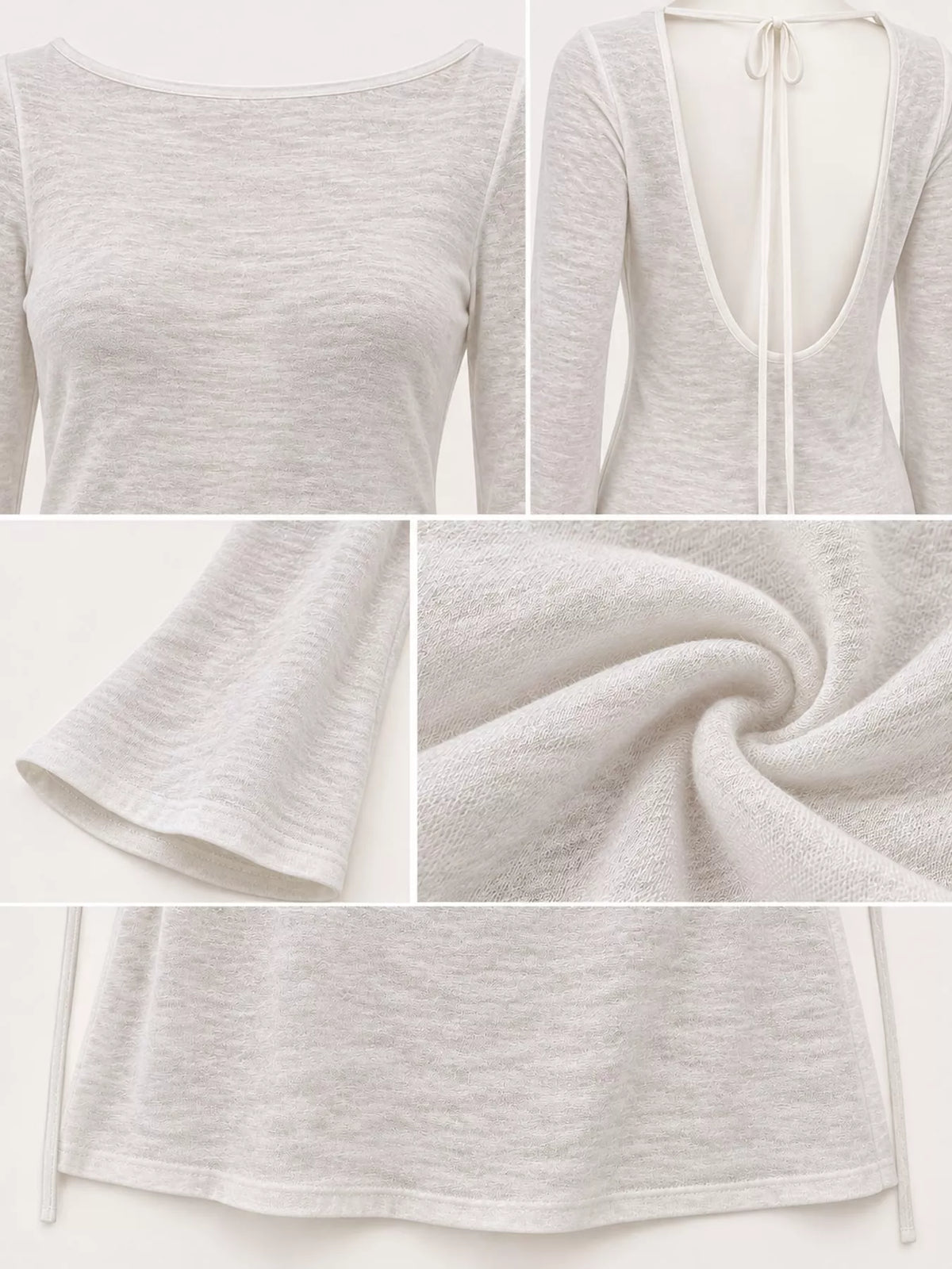 White flare sleeve bodycon mini dress — design and construction details