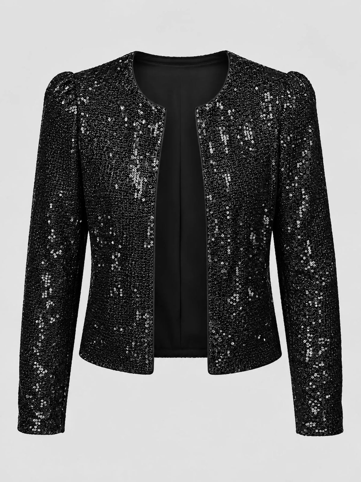 Sequin Long Sleeve Jacket — garment front