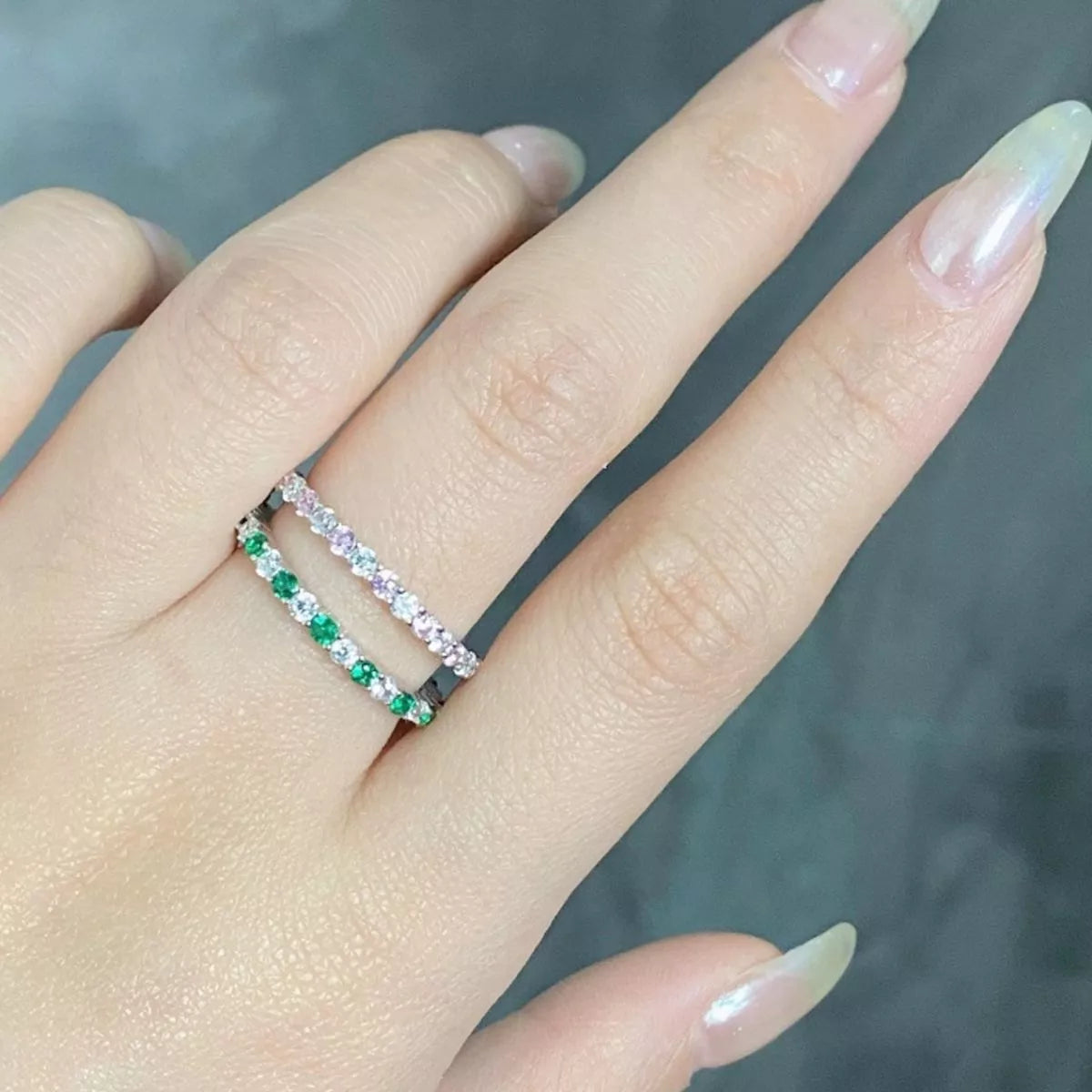 Trendsi 925 Sterling Silver Zircon Ring -