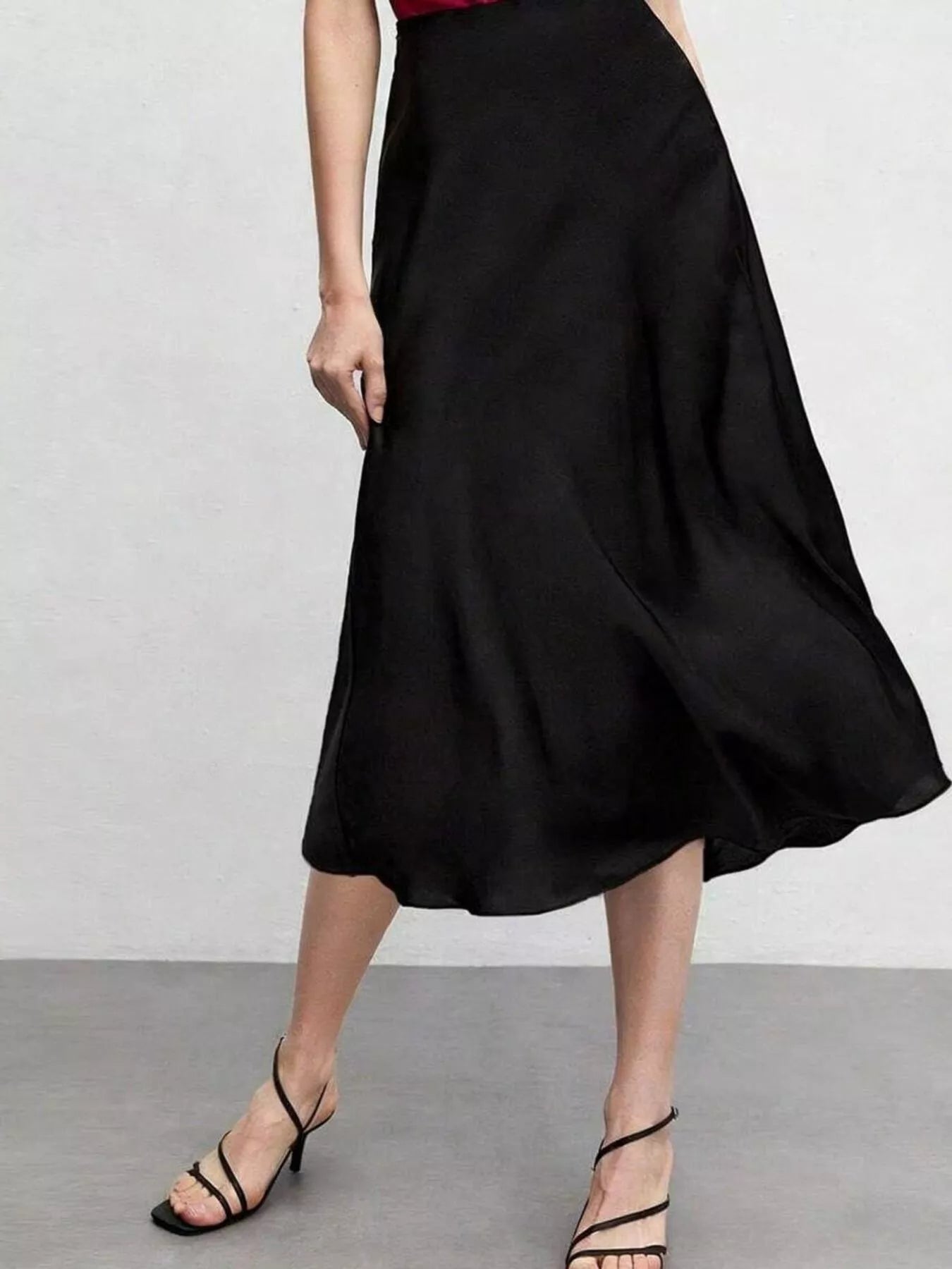 Trendsi High Waist Midi Skirt -