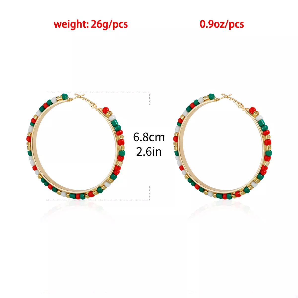Trendsi 18K Gold-Plated Hoop Earrings -