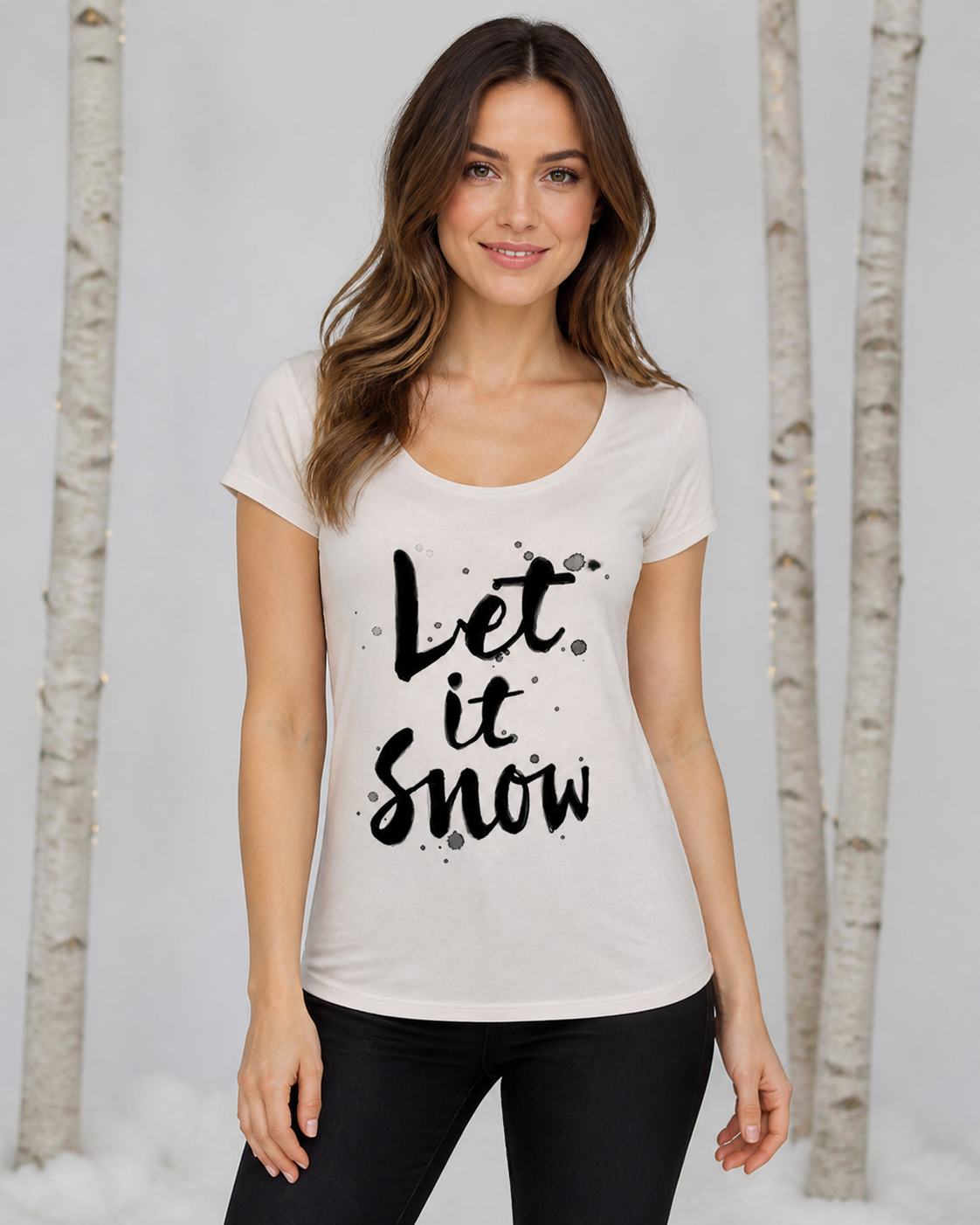 Niobe Clothing Let It Snow Holiday Graphic T-Shirt - T-Shirts holiday