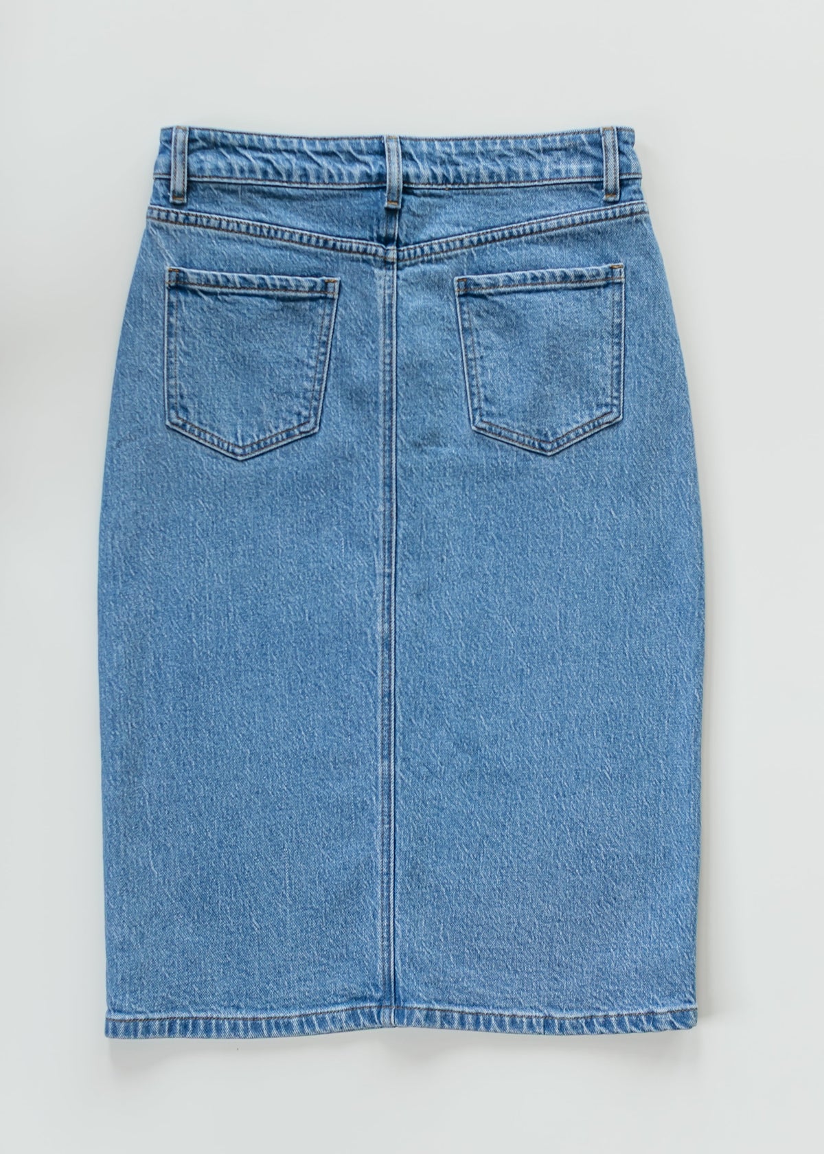 Remi Denim Classic Wash Midi Skirt