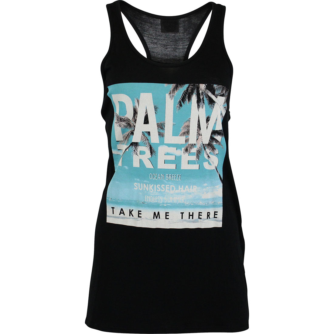 Niobe Clothing Tropical Palm Trees Racerback Tank Top - Tank Tops g_tanktops
