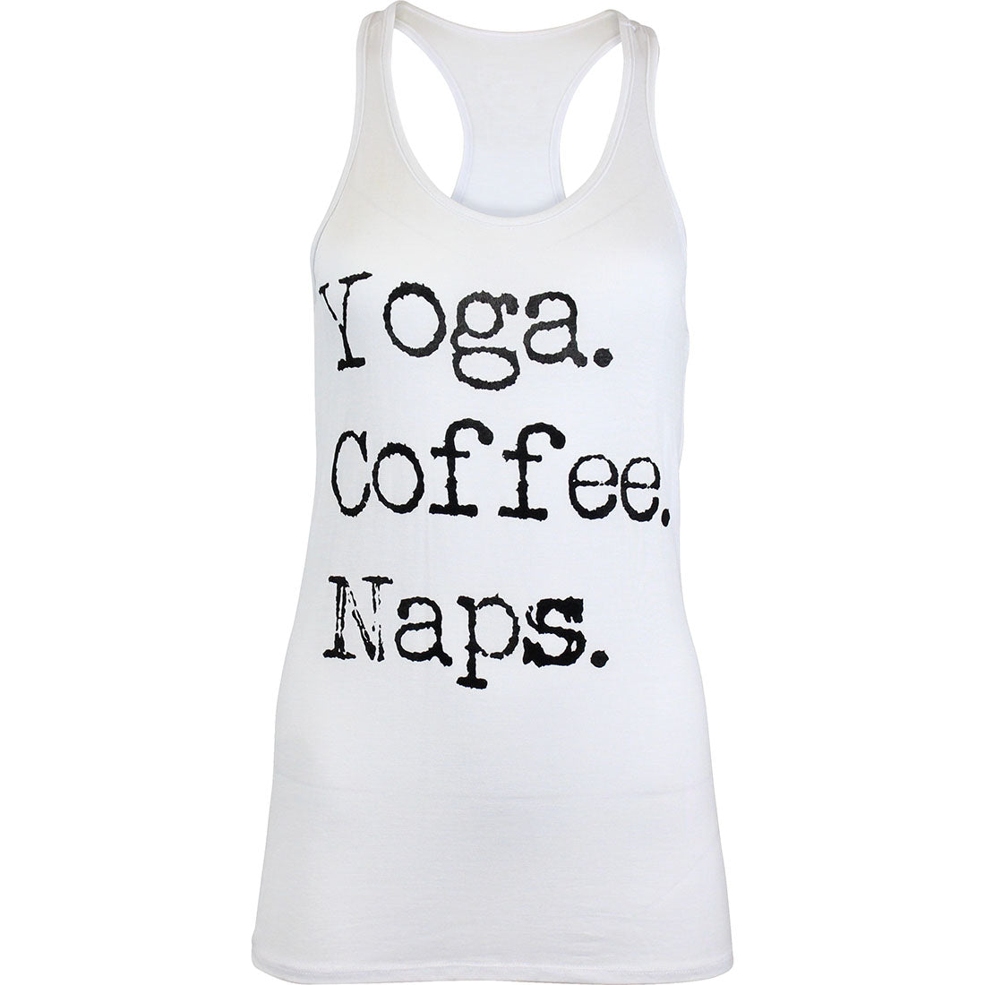Niobe Clothing Yoga Coffee Naps Racerback Tank Top - Tank Tops Tops
