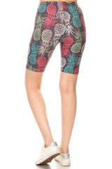 Pineapples Biker Shorts leggings- Niobe Clothing
