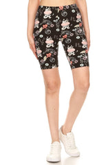 Cow Print Biker Shorts leggings- Niobe Clothing