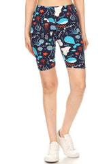 Sea Life Biker Shorts leggings- Niobe Clothing