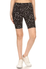 Black Stars Biker Shorts leggings- Niobe Clothing