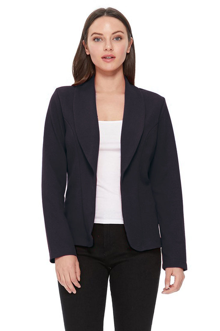 Zenana Lightweight Casual Open Front Blazer - Pea Coats sb_outerwear