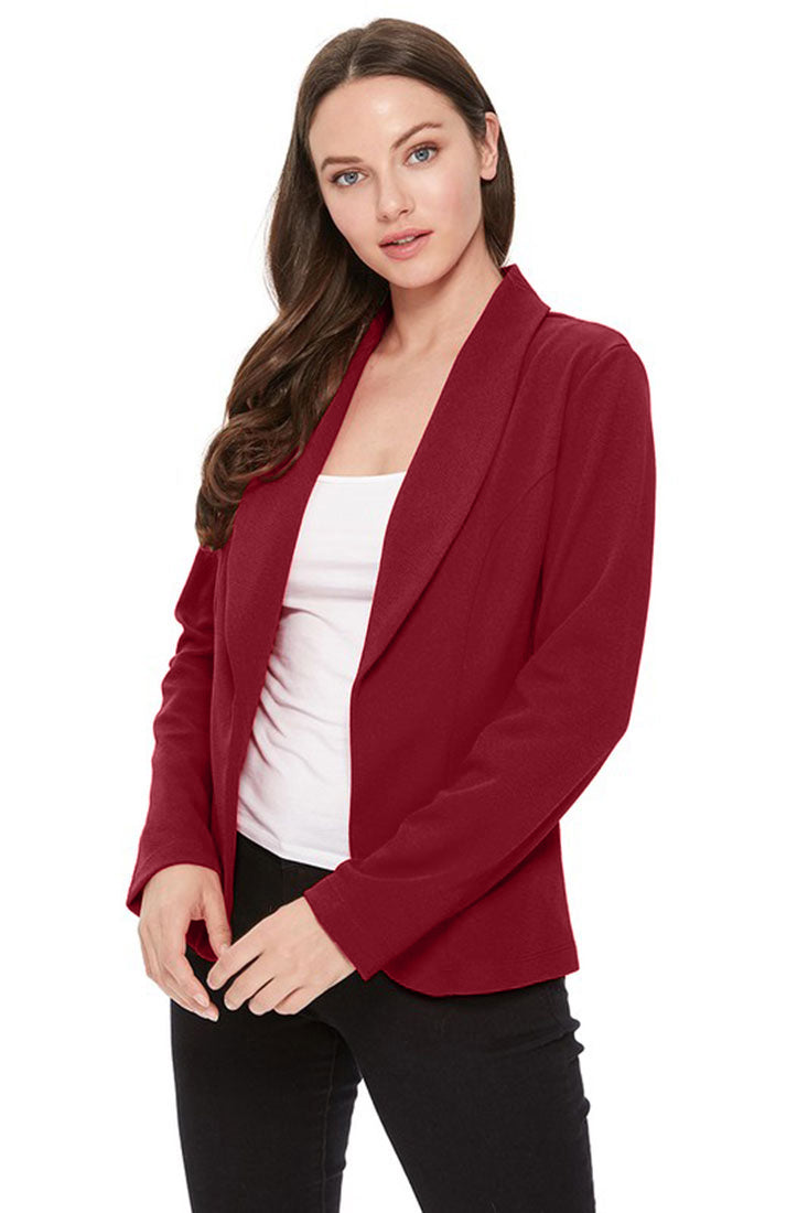 Zenana Lightweight Casual Open Front Blazer - Pea Coats sb_outerwear