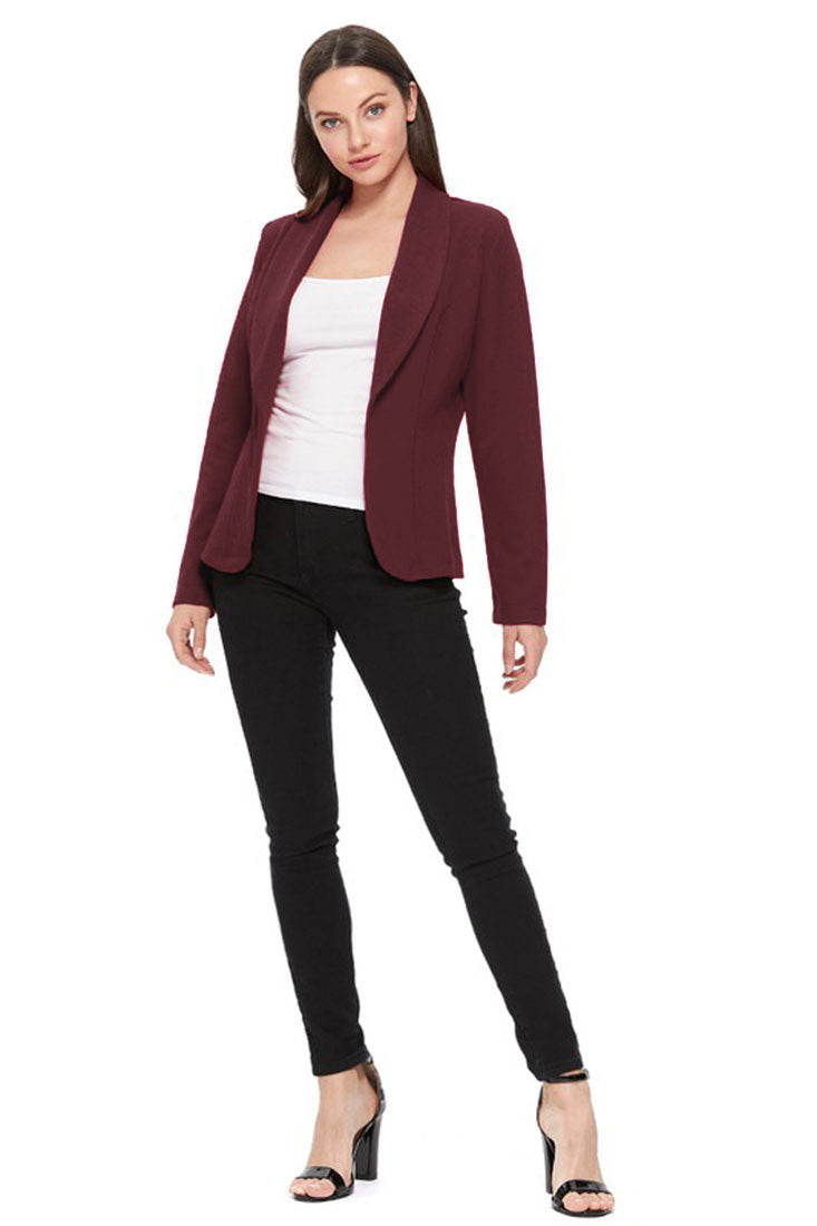 Zenana Lightweight Casual Open Front Blazer - Pea Coats sb_outerwear