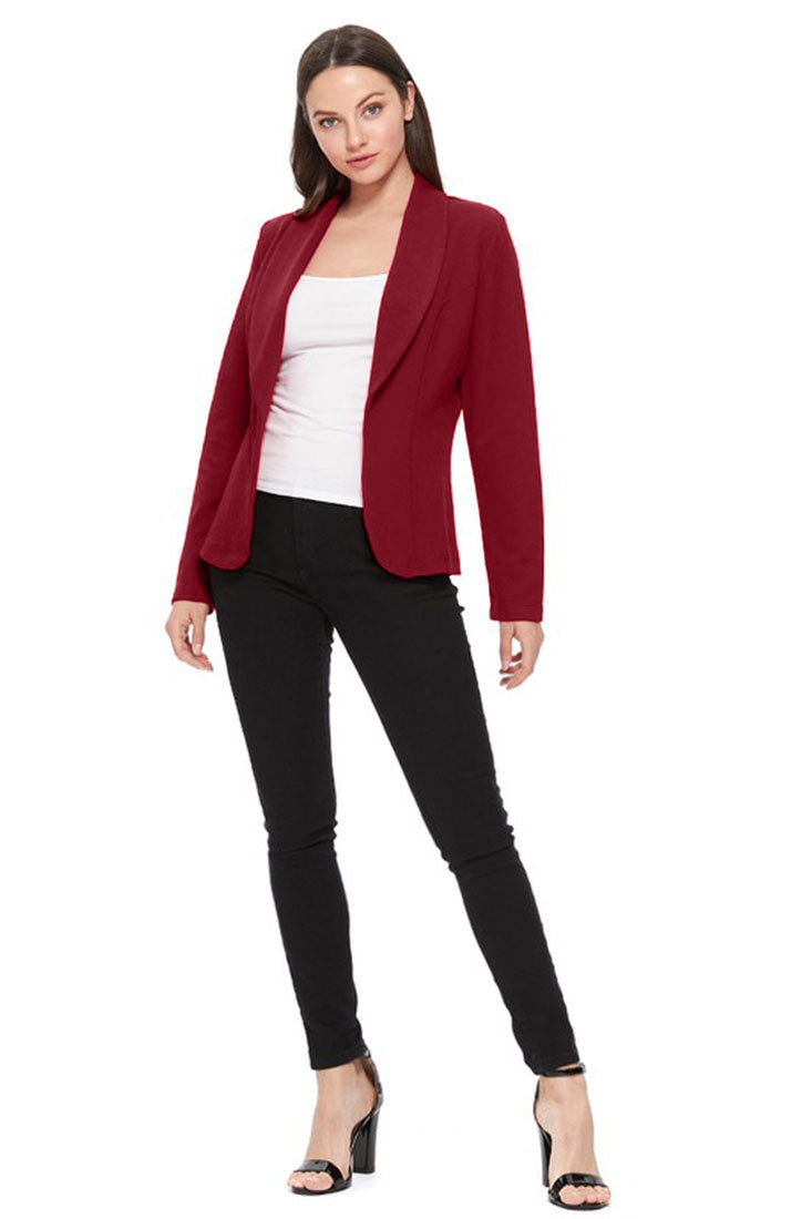 Zenana Lightweight Casual Open Front Blazer - Pea Coats sb_outerwear