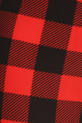 Gingham Red Plaid Biker Shorts leggings- Niobe Clothing