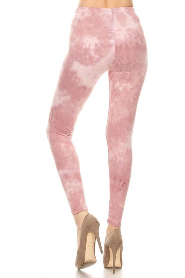 Niobe Clothing Pink Pastel Tie Dye Leggings - Leggings p_leggings