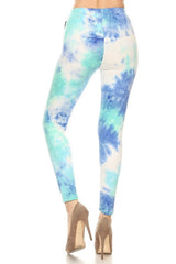 Light Blue Tie Dye Leggings