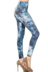 Blue Tie Dye Leggings