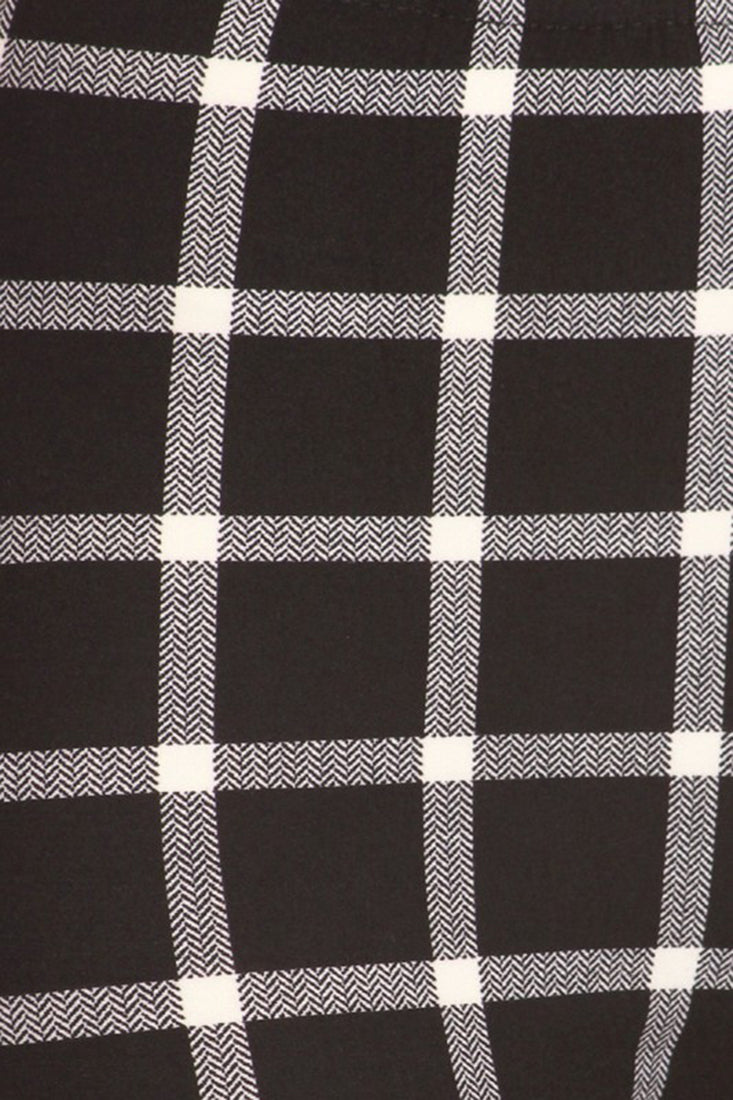 Niobe Clothing Black White Shepherd Check Leggings - Leggings p_leggings