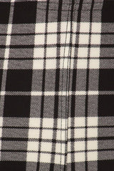 Black White Plaid Biker Shorts