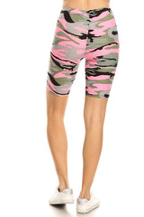 Light Pink Camo Biker Shorts