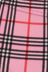 Multi Pink Plaid Biker Shorts