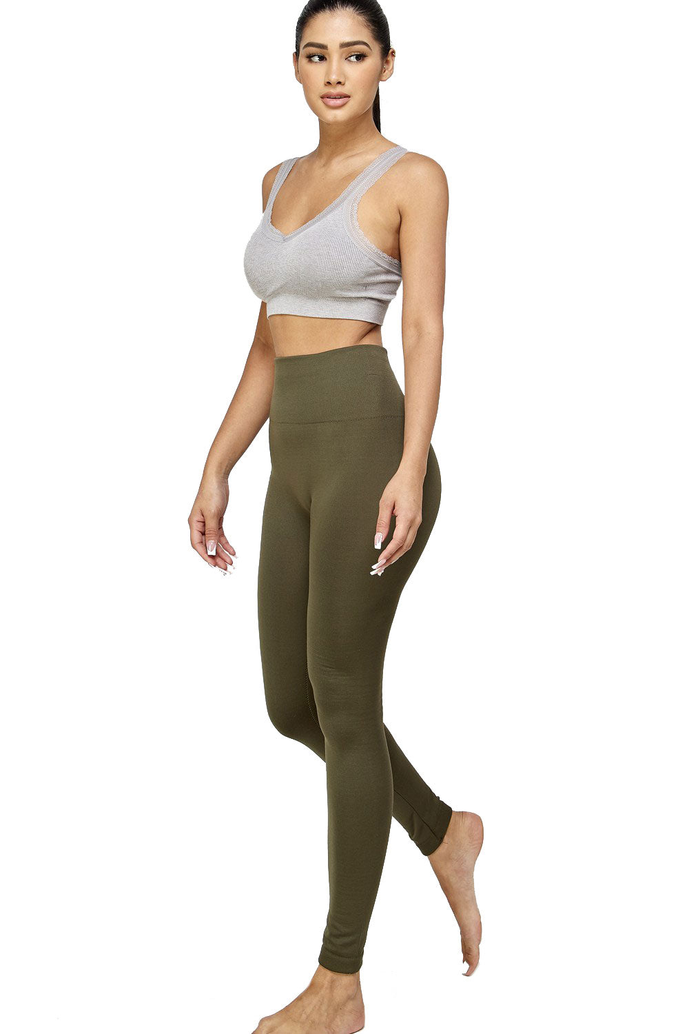 Freezia High Waist Seamless Fleece Lined Leggings - Leggings sb_bottoms