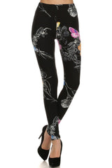 Vibrant Butterfly Design Leggings leggings- Niobe Clothing