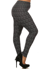 Niobe Clothing Graphite Design Plus Size Leggings - leggings