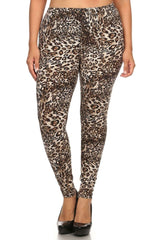 Niobe Clothing Cheetah Animal Design Plus Size Leggings - leggings