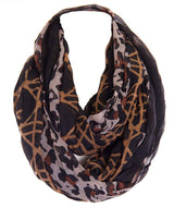 Lattice Animal Print Design Infinity Loop Scarf Scarves- Niobe Clothing