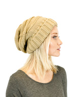 Unisex Solid Color Knit Oversized Slouchy Beanie Hats- Niobe Clothing