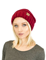 Unisex Solid Color Knit Oversized Slouchy Beanie Hats- Niobe Clothing