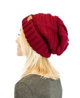 Unisex Solid Color Knit Oversized Slouchy Beanie Hats- Niobe Clothing