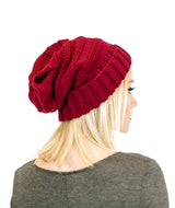 Unisex Solid Color Knit Oversized Slouchy Beanie Hats- Niobe Clothing