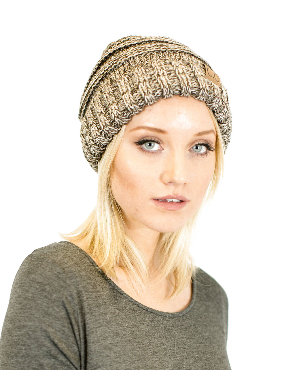Unisex Solid Oversized Slouchy Knit Beanie