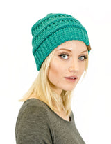 Two-Toned Unisex Soft Stretch Knit Slouchy Skull Beanie Hats- Niobe Clothing