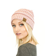 Two-Toned Unisex Soft Stretch Knit Slouchy Skull Beanie Hats- Niobe Clothing