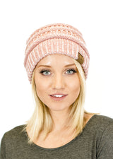 Two-Toned Unisex Soft Stretch Knit Slouchy Skull Beanie Hats- Niobe Clothing