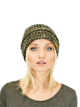Two-Toned Unisex Soft Stretch Knit Slouchy Skull Beanie Hats- Niobe Clothing