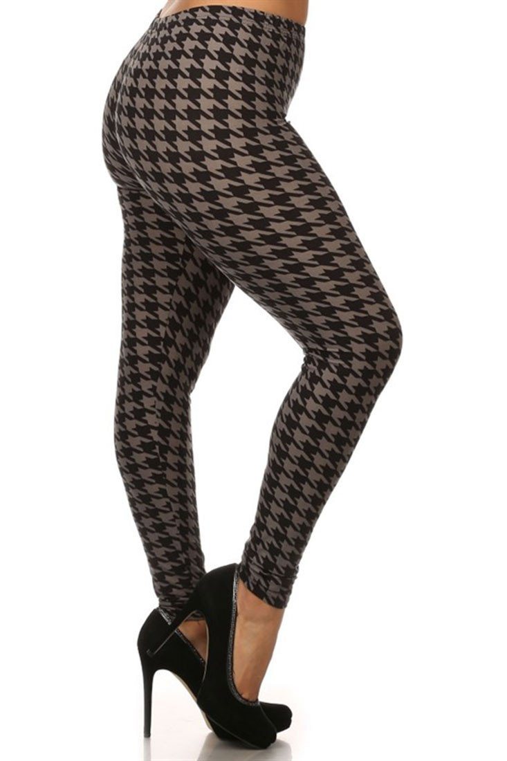 Black Grey Geo Houndstooth Leggings – Niobe Clothing