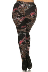 Niobe Clothing Paisley Design Plus Size Leggings - leggings