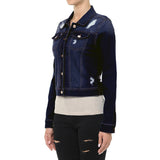Classic Crop Vintage Distressed Denim Jacket Jackets- Niobe Clothing