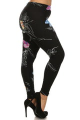 Vibrant Butterfly Design Leggings leggings- Niobe Clothing