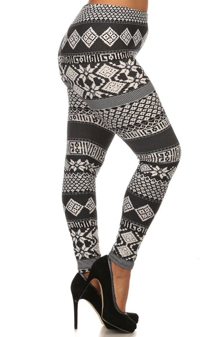 Black White Check Design Leggings – Niobe Clothing