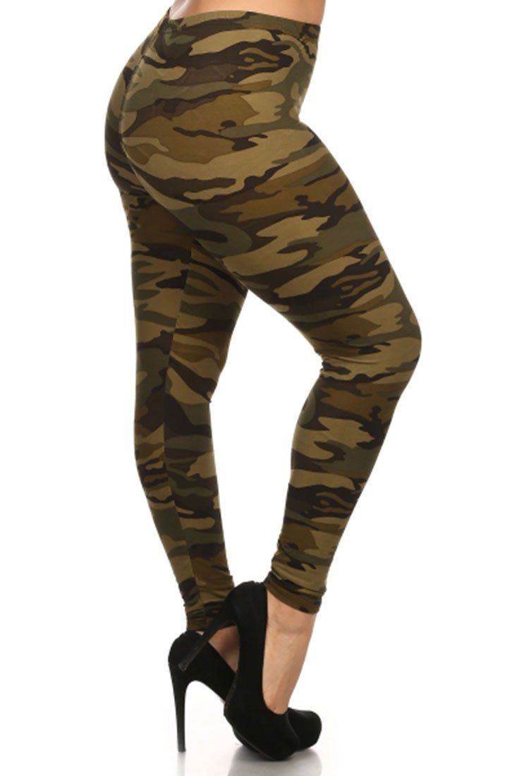Niobe Clothing Army Design Plus Size Leggings - Leggings ps_printleggings