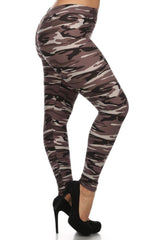 Niobe Clothing Camo Design Plus Size Leggings - leggings