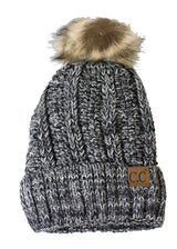 Fuzzy Faux Fur Pom Fleece Lined Beanie Hats- Niobe Clothing