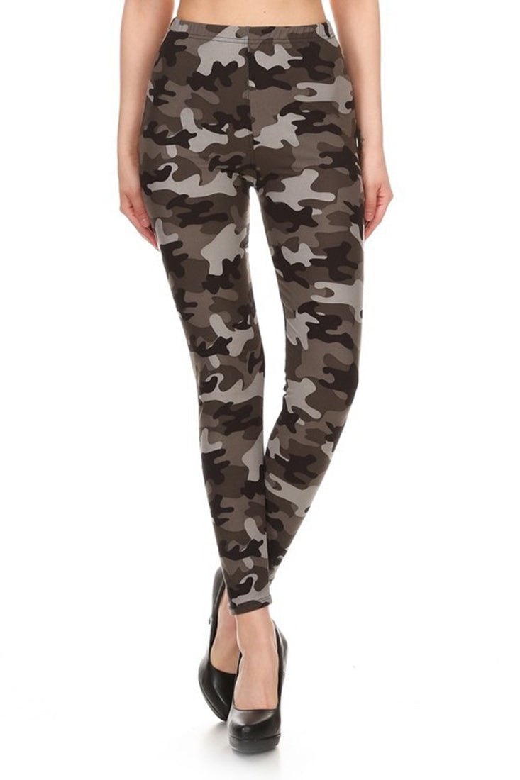 Niobe Clothing Grey Camo Leggings - Leggings leggings