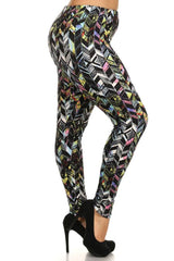 Niobe Clothing Euphoric Prism Design Plus Size Leggings - leggings